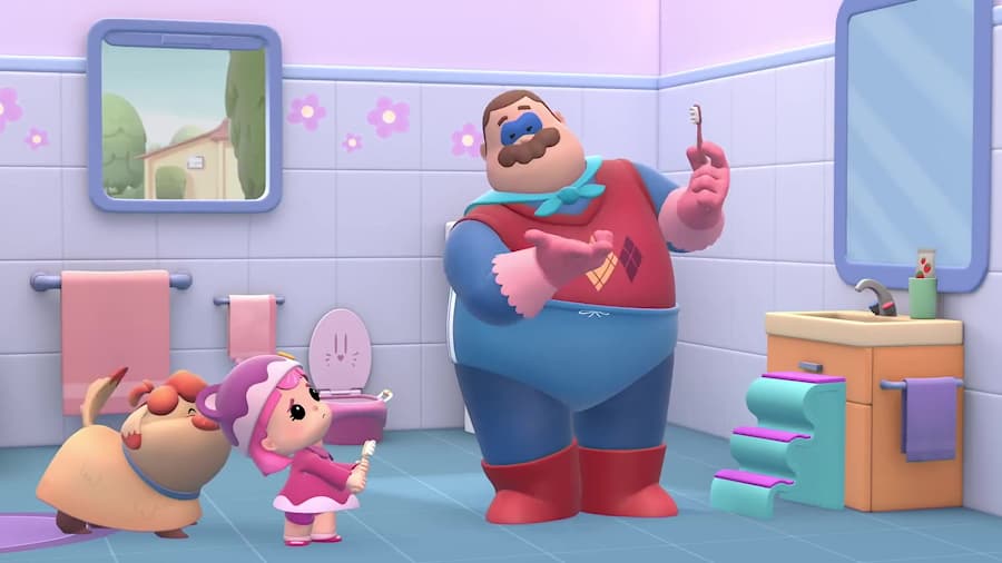 انیمیشن پدر قهرمان Hero Dad - فصل 1 قسمت 11 - زمان مسواک زدن